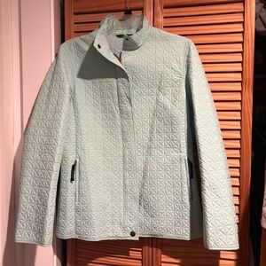 Weekend Max Mara Light Green Quilted Women's Jacket Size 8 Pockets Quiet Luxury